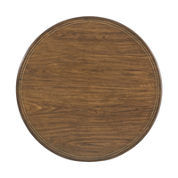 Table à manger classique américaine ronde en bois massif avec piétement en colonne cannelée traditionnelle, meubles de salle à manger pour la maison et l'hôtel