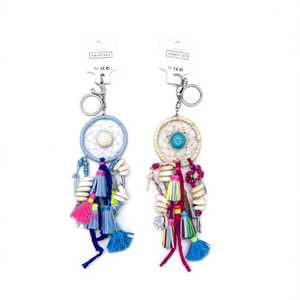 Llavero Angelina Dreamcatcher, juego de 2 colores, colgante de borla textil para llaves de coche, decorativo y portátil - Product Image 1
