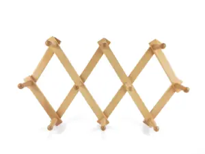 Colgador de pared de madera para baño para organización de corbatas - Product Image 4