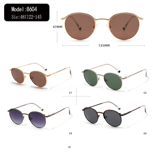 <b>Round</b> Full Rim <b>Sunglasses</b> Black <b>Frame</b> Gray Lenses Unisex Adult UV400 Sun Protection Retro Style - Product Image 3