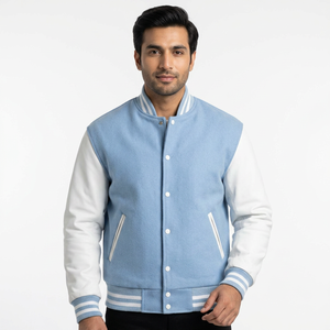 Vestes universitaires OEM pour hommes et femmes, broderie personnalisée, vente en gros de blousons bomber pour écoles - Product Image 1