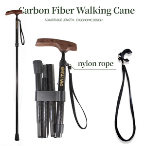 可動性補助杖老人用ウォーキングスティック折りたたみ可能杖 - Product Image 2