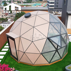 Glamping Glass Dome House con paneles de madera de color para uso en las cuatro estaciones Resort Horel Venta caliente - Product Image 2