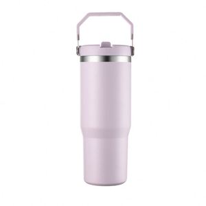 Vaso Térmico Portátil para Coche con Logotipo Personalizado, Aislamiento al Vacío, Recubrimiento en Polvo, 20oz/30oz, para Cerveza y Bebidas Frías, con Tapa y Asa - Product Image 4