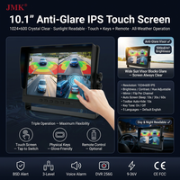 Moniteur DVR JMK robuste avec écran tactile IPS 10,1 pouces, 4 canaux AHD 1080P, alerte d'angle mort BSD et enregistrement en boucle pour camions, bus et flottes