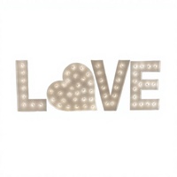 Lettres lumineuses LED en forme de cœur LOVE, enseigne lumineuse en alphabet, décoration personnalisée pour fête, mariage, événement