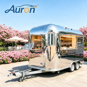 Camión de Comida Móvil Moderno Auron Retro, Remolque de Comida de Acero Inoxidable, Lámina Galvanizada, Fibra de Vidrio y Aluminio, Venta al Por Mayor - Product Image 1