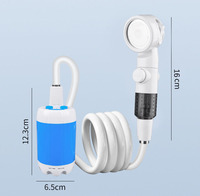 Pompe à eau électrique Camping douche douche extérieure pour Camping randonnée bain Gadget pratique