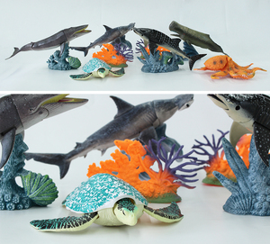 Set di Figure di Squali dell'Oceano Profondo da 9 Pollici con Mascella e Coda Mobili, Giocattolo Marino in Plastica - Product Image 6
