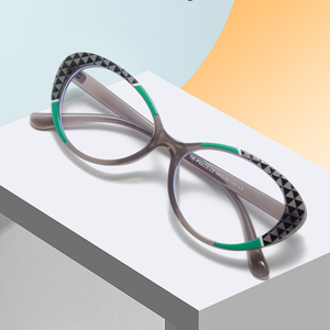 Monturas <span class=keywords><strong>de</strong></span> gafas <span class=keywords><strong>de</strong></span> alta calidad para vender en la tienda óptica Bloqueo <span class=keywords><strong>de</strong></span> luz azul TR90 Little Oval CAT Eye Transparente Tawny Women - Product Image 2