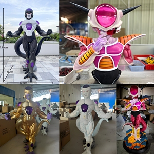 Statue en résine <span class=keywords><strong>Dragon</strong></span> <span class=keywords><strong>Ball</strong></span> <span class=keywords><strong>Z</strong></span> grandeur nature 1:1 de Frieza, buste en fibre de verre, figurine corps entier, première forme, Scouter, forme finale - Product Image 1