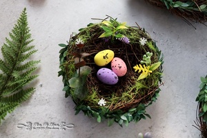 Adornos Decorativos de Paja Tejida Estilo Rústico Campestre para Pascua, Bodas y Festivales, con Forma de Nido, para Pedidos Internacionales y Comercio Exterior - Product Image 5