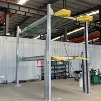 Yüksek Kaliteli Çok Katlı Asansörlü Üçlü 3 Seviyeli Otopark Asansörü 8 Kolonlu Araç Kaldırma Cihazı Garaj İçin Araç Asansörü Ekipmanı