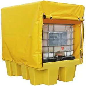 Custom Size Heavy Duty Reusable Rainproof Pallet Cover Shrink Bag with Zipper Eyelets Pallet Cover