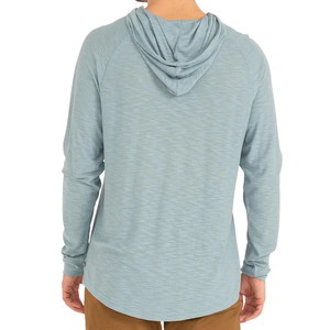 Felpa da Pesca UPF 50+ Traspirante e Leggera, Bianca con Cappuccio Regolabile, in Tessuto di Bambù per Uomo - Product Image 2