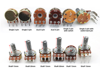 Potentiomètre industriel linéaire étanche à double axe, rotatif à une seule rotation, 6 watts, 10k 5k Ohm
