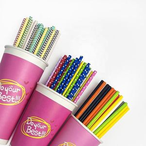 Pailles jetables biodégradables pas chères, colorées, personnalisées, en papier, vente en gros, écologiques - Product Image 1