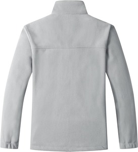 Veste Sherpa pour hommes, vêtements d'extérieur chauds et douillets, tissu polaire doux, coupe-vent, veste polaire légère à fermeture éclair complète pour femmes - Product Image 2