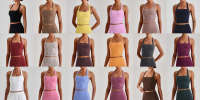 Soutien-gorge de sport dos nu à col halter effet seconde peau, rembourré Power Flex pour femme
