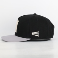 Gorra Snapback Personalizable de 5 Paneles, Bicolor, Estructurada, de Algodón, con Logotipo Bordado en 3D, Casual, Unisex, para Adultos, para Exteriores