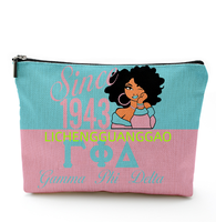 Sac de Maquillage TOP LADIES of DISTINCTION TLOD pour Sororité, Trousse de Maquillage, Cadeaux de Sororité, Pochette Zippée, Sac Cosmétique pour Sœur d'Esprit