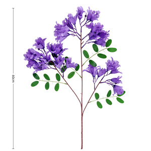 Ramo de Jacaranda Artificial, Color Morado Oscuro y Morado Claro, Tela Plástica, Decoración para Bodas y Hogar - Product Image 2