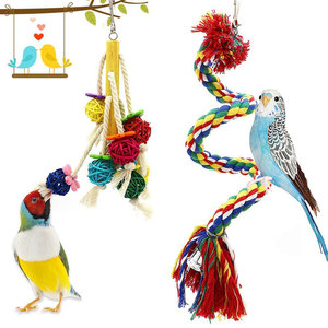 Bird <strong>Toy</strong> Set Bird Supplies Suspension Bridge <strong>Parrot</strong> Chewing <strong>Toy</strong> Swing Cross-Border Exclusive <strong>Parrot</strong> <strong>Toy</strong> Model T022 Round - Product Image 5