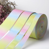 Rubans en soie Polyester à imprimés personnalisés, pièces, écologiques, pour emballage de luxe, Sublimation, rouleau pour emballage cadeau