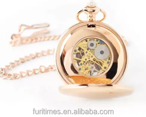 توربيون ووتش التلقائي <span class=keywords><strong>Moonphase</strong></span> الميكانيكية ساعة جيب فضة الهيكل العظمي الميكانيكية التلقائي ساعة جيب - Product Image 3