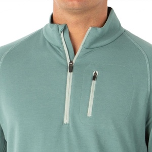 Men Bamboo Fiber Shirts Custom Bamboo <b>Tshirts</b> Cotton Spandex t Shirt Half Zip Bamboo Organic Shirts - Product Image 3