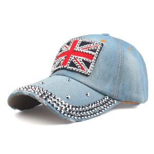 قبعة بيسبول جينز من حجر الراين اللامع، العلم الوطني للاتحاد، لندن، إنجلترا، المملكة المتحدة - Product Image 4