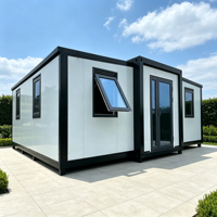 Maison préfabriquée modulaire mobile directe, 2 chambres, 1 salle de bain, mini-maison capsule spatiale, ignifuge, résistante au froid et aux vents forts
