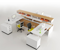 KALN – Poste de travail modulaire ouvert et convertible, élégant et moderne, respectueux de l'environnement, pour 4/6/8 personnes, espace de travail ergonomique