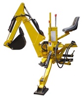 XinKai Tracteur 30 CV avec pelle rétrocaveuse tractable, attache 3 points Cat-1, profondeur de fouille 1750 mm, petit équipement, garantie 1 an