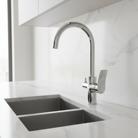 Robinet de cuisine de haute qualité au design classique et contemporain, avec eau chaude instantanée et eau froide en laiton