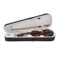 Violon Mat Vintage 4/4 de Haute Qualité avec Accessoires en Ébène pour Débutants – Fond et Éclisses en Tilleul