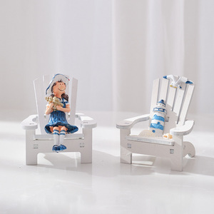 Ensemble de poupées Ocean Beach Chair, figurines miniatures pour garçons et filles, décoration de bureau, style méditerranéen, accessoires photo, cadeau pour la maison et le bureau - Product Image 3