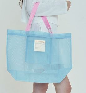 Mesh Beach <b>Bags</b> Toy Tote Handbag Storage <b>Net</b> Portable Pockets Foldable Swim Chic - Product Image 2