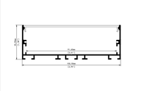 Profilé en aluminium LED à large surface émettrice de lumière, extrusion anodisée 6063-T5, pour plafond et mur