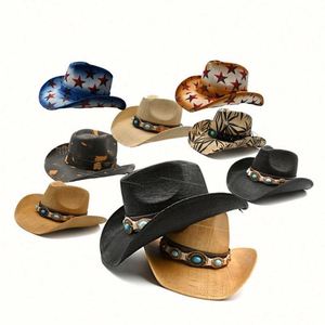 Chapeau de cowboy en paille Stetson de haute qualité pour homme, style western, pour la pêche en extérieur, décontracté, respirant et confortable - Product Image 3