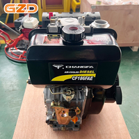 Moteur diesel Changfa 186F refroidi par air, 6,6 kW, 3600 tr/min, injection directe, quatre temps, pour utilisation avec compresseur et rouleau compresseur