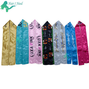 Logo personnalisé sur les enveloppes de cheveux en soie bandeau foulard en satin - Product Image 4