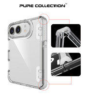 Coque de téléphone pliable pour iPhone Duo, transparente, anti-jaunissement, avec béquille intégrée, antichoc, protection intégrale de la charnière