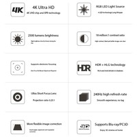 Projecteur laser DLP Optoma UHZ886 3400 lumens ISO, véritable 4K UHD, DMD de 0,66 pouce, pour home cinéma haut de gamme et usage commercial