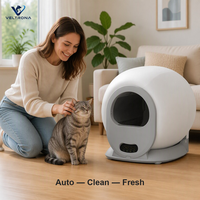 Bac à litière pour chat à nettoyage automatique, toilette intelligente sphérique pour chat avec contrôle par application, tamis et tiroir à déchets, grande taille
