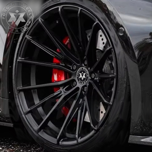 VIAOL <span class=keywords><strong>Jantes</strong></span> de Voiture Personnalisées en Alliage d'Aluminium Forgé Concave Profond, Roues Noires Mates <span class=keywords><strong>18</strong></span>-24" 5*112 5*120 5*114.3 Compatibles CLS63, 4 Pièces, Nouveau - Product Image 3