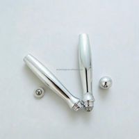 Flacon roll-on PETG de 15 ml en forme de taille, pour massage des yeux, contenant cosmétique brillant métallisé dégradé de couleur