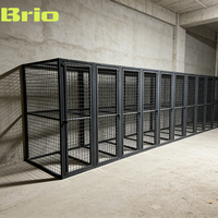 Casier en treillis métallique transparent Brio pour vérification rapide des stocks, armoire en acier pour outils de laboratoire et atelier