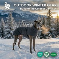 Manteau matelassé personnalisable pour chien, chaud, col montant, enveloppement sécurisé du ventre, bandes réfléchissantes, gilet d'hiver pour lévrier et whippet