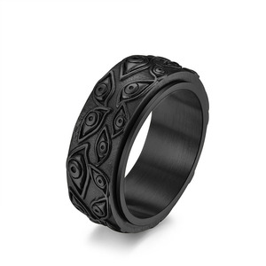 Groothandel Alziende Oog 316L RVS Horus Oog Angstverlichtende Draaibare <span class=keywords><strong>Ring</strong></span> voor Bruiloft Verloving Mannen Vrouwen Vintage - Product Image 4